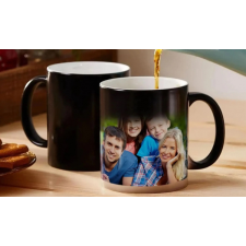  Fényképes Bögre - Varázsbögre - Fekete - 3dl egyedi ajándék