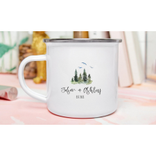  Fényképes Bögre - Zománcozott - Fehér - 3dl egyedi ajándék