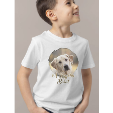  Fényképes kutyás gyerek póló - Legjobb barát gyerek póló