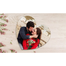  Fényképes szívalakú puzzle - A4 egyedi ajándék