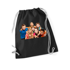  Fényképes tornazsák - Fekete egyedi ajándék