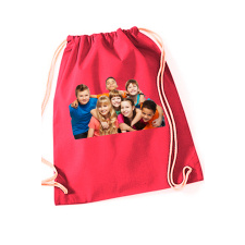  Fényképes tornazsák - Piros egyedi ajándék