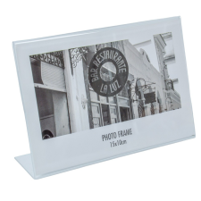 Fényképtartó fekvő plastic keret talppal 15x11cm dekorációs kellék