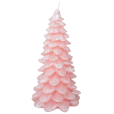  Fenyő gyertya rózsaszín 18cm dekorációs kellék