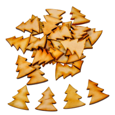  Fenyő natúr fa 3cm 30db-os dekorációs kellék