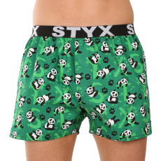  Férfi bő szárú boxeralsó Styx művészeti sport gumipandák (B1852) XXL