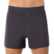  Férfi bő szárú boxeralsók Gino bambusz szürke (75195) XL