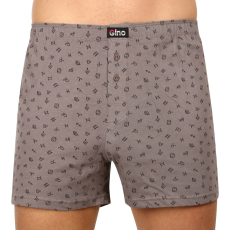  Férfi bő szárú boxeralsók Gino szürke (75187) M