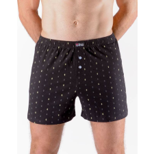  Férfi bő szárú boxeralsók Gino többszínű fekete (75207-MxCLBY) XXL férfi alsó