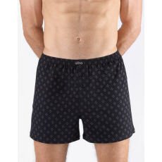  Férfi bő szárú boxeralsók Gino többszínű fekete (75211-MxCMxG) 3XL