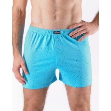  Férfi bő szárú boxeralsók Gino többszínű kék (75206-LZMMZM) 3XL