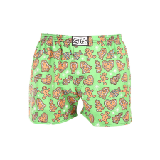  férfi bő szárú boxeralsók Styx art klasszikus gumipánt karácsonyi mézeskalács (A1753) XXL férfi alsó
