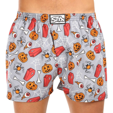  férfi bő szárú boxeralsók Styx art klasszikus gumipánt nagyméretű halloween koporsó (E1752) 4XL