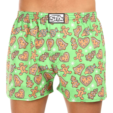  férfi bő szárú boxeralsók Styx art klasszikus gumipánt nagyméretű karácsonyi mézeskalács (E1753) 4XL