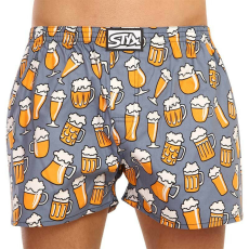  férfi bő szárú boxeralsók Styx art klasszikus gumipánt nagyméretű sör (E1357) 4XL