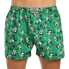 férfi bő szárú boxeralsók Styx art klasszikus gumipánt pandák (A1852) XL férfi alsó