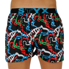  Férfi bő szárú boxeralsók Styx art sportos gumipánt dzsungel (B1157) L
