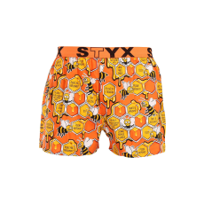  Férfi bő szárú boxeralsók Styx art sportos gumipánt méhek (B1654) XL