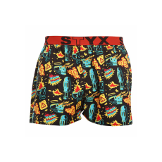  Férfi bő szárú boxeralsók Styx art sportos gumipánt toohot (B1458) L