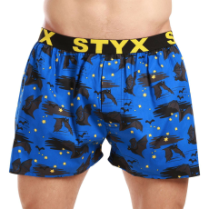  Férfi bő szárú boxeralsók Styx art sportos gumipánt ütő (B1759) M