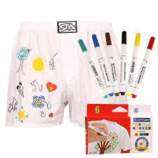férfi bő szárú boxeralsók Styx klasszikus gumipánt fehér + textil jelölések (AF1061) L férfi alsó
