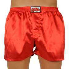 férfi bő szárú boxeralsók Styx klasszikus gumipánt piros szatén (C663) XL férfi alsó
