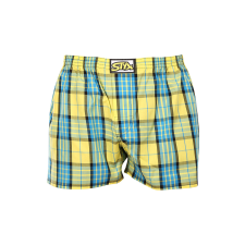 Férfi bő szárú boxeralsók Styx klasszikus gumipánt többszínű nagyméretű (E1002) 3XL férfi alsó