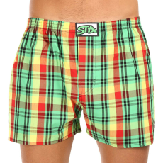 Férfi bő szárú boxeralsók Styx klasszikus gumipánt többszínű nagyméretű (E1018) 5XL