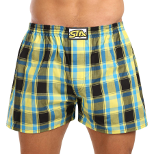 Férfi bő szárú boxeralsók Styx klasszikus gumipánt többszínű nagyméretű (E1033) 4XL férfi alsó