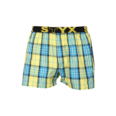  Férfi bő szárú boxeralsók Styx sportos gumipánt többszínben (B1002) XXL