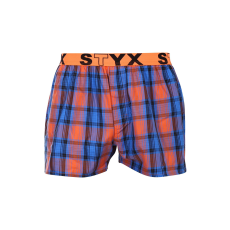 Férfi bő szárú boxeralsók Styx sportos gumipánt többszínben (B1006) XXL