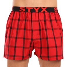  Férfi bő szárú boxeralsók Styx sportos gumipánt többszínben (B1031) XXL