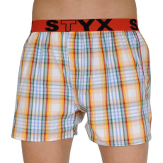  Férfi bő szárú boxeralsók Styx sportos gumipánt többszínben (B105) XL