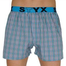  Férfi bő szárú boxeralsók Styx sportos gumipánt többszínben (B112) S