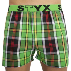  Férfi bő szárú boxeralsók Styx sportos gumipánt többszínben (B822) S