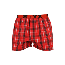  Férfi bő szárú boxeralsók Styx sportos gumipánt többszínben (B931) XXL