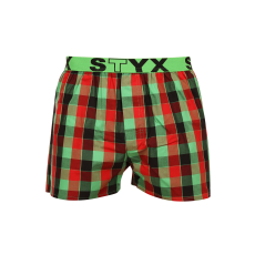  Férfi bő szárú boxeralsók Styx sportos gumipánt többszínben (B938) XL