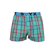  Férfi bő szárú boxeralsók Styx sportos gumipánt többszínben (B939) XXL