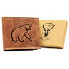 Férfi bőr pénztárca -N992-CHM-BEAR-1782 C- Barna- pénztárca