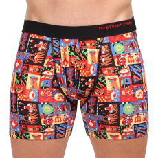  Férfi boxeralsó 69SLAM fit bambusz WEIRD BLOCK GILBERT (MPBWBK-BB) M
