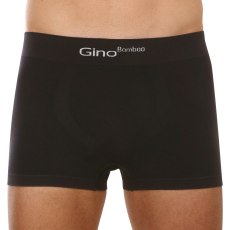  Férfi boxeralsó Gino bambusz varrás nélküli fekete (53004) XL