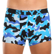  Férfi boxeralsó Styx art sportos gumipánt készült nagyméretű terepszínű kék (R1850) 4XL