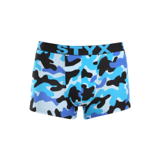  Férfi boxeralsó Styx art sportos gumipánt terepszínű kék (G1850) XL