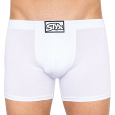  Férfi boxeralsó Styx hosszú klasszikus gumipánt fehér (F1061) XL