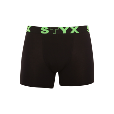  Férfi boxeralsó Styx hosszú sportos gumipánt fekete (U962) M