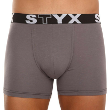 Férfi boxeralsó Styx hosszú sportos gumipánt sötét szürke (U1063) XXL férfi alsó