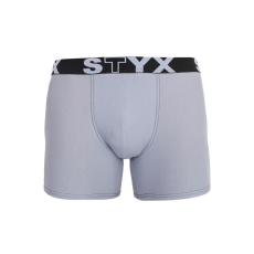  Férfi boxeralsó Styx hosszú sportos gumipánt világosszürke (U1067) M