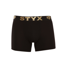  Férfi boxeralsó Styx / KTV hosszú sportos gumipánt fekete - fekete elasztikus (UTC960) M