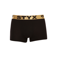  Férfi boxeralsó Styx / KTV sportos gumipánt fekete - arany elasztikus (GTZ960) M