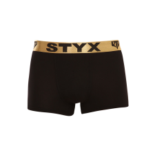 Férfi boxeralsó Styx / KTV sportos gumipánt fekete - arany elasztikus (GTZ960) XXL férfi alsó